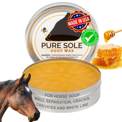 Pure Sole Hoof Wax: bote compacto para mantener cascos sanos y protegidos.