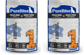 PureBites queso deshidratado para perros, paquete de dos, snack puro y sabroso para entrenamiento.