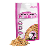 PureBites Salmon para gatos: empaque frontal, snack natural para gatos.