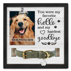 PUREFLY marco memorial para perro con soporte de collar, ideal para colgar recuerdos.