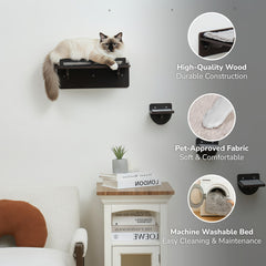 PURRHOUSE almohadilla lavable para estantería de gatos, fácil de limpiar