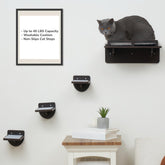 PURRHOUSE estantería de pared para gatos con capacidad de 45 libras, robusta y segura
