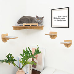 purhouse estantes mural gato capacidad 45lbs para trepar y descansar
