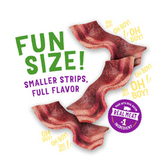 Purina Beggin' tiras con carne real en cada bocado.