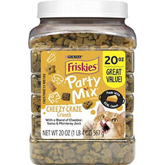 Purina Friskies Party Mix Cheezy Craze Crunch en bolsa para gatos
