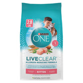 Purina ONE LiveClear para gatitos con pollo real como ingrediente principal, sabor atractivo