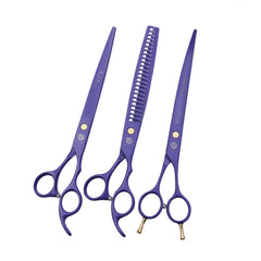 Purple Dragon tijera profesional para perros de 8 pulgadas, corte preciso.