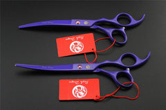 Purple Dragon tijera curva hacia arriba para acabado en cabeza y orejas