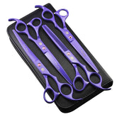Purple Dragon conjunto completo de tijeras profesionales para mascotas, 7 pulgadas