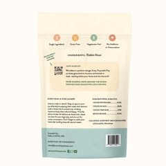Purposeful Pup ingrediente único conejo, snack natural para perros.