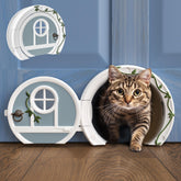 Purrfect Portal Gnome: diseño de gnomo para puertas, estética encantadora y útil para gatos