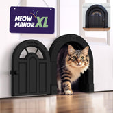 Meow Manor de Purrfect Portal: puerta extragrande para gatos, hasta 30 libras