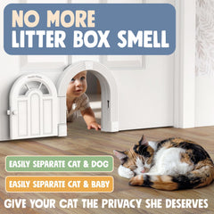 Purrfect Portal Meow Manor sin franja: puerta interior sin tapa para evitar atrapamientos.