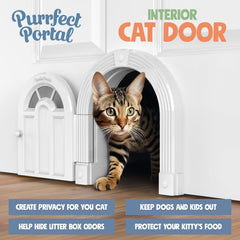Puerta Meow Manor sin tapa, segura para las patas del gato