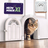 Purrfect Portal Meow Manor XL: dimensiones grandes para gatos de hasta 30 libras.