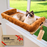 PURRHOUSE: Cama ventana para gatos 45 libras, ideal para gatos grandes al sol.