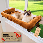 PURRHOUSE cama-ventana-gatos-bolster ofrece descanso cómodo junto a la ventana.