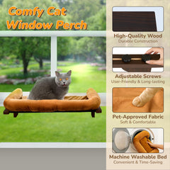 PURRHOUSE hamaca-ventana-gatos-amplia para estirarse al sol.