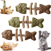 juguete purrident hueso-pez con catnip para limpieza dental suave