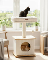 Purrlato Arbol Gatos: percha superior acolchada para descanso seguro y elevado