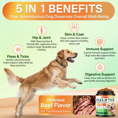 Puyrzoe tabletas masticables para perro, uso diario fácil.