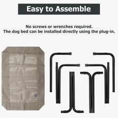 PVY cama con malla textilene respirable para mejor ventilación.