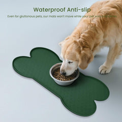 PWTAA Alfombrilla impermeable para cuencos, protege el suelo