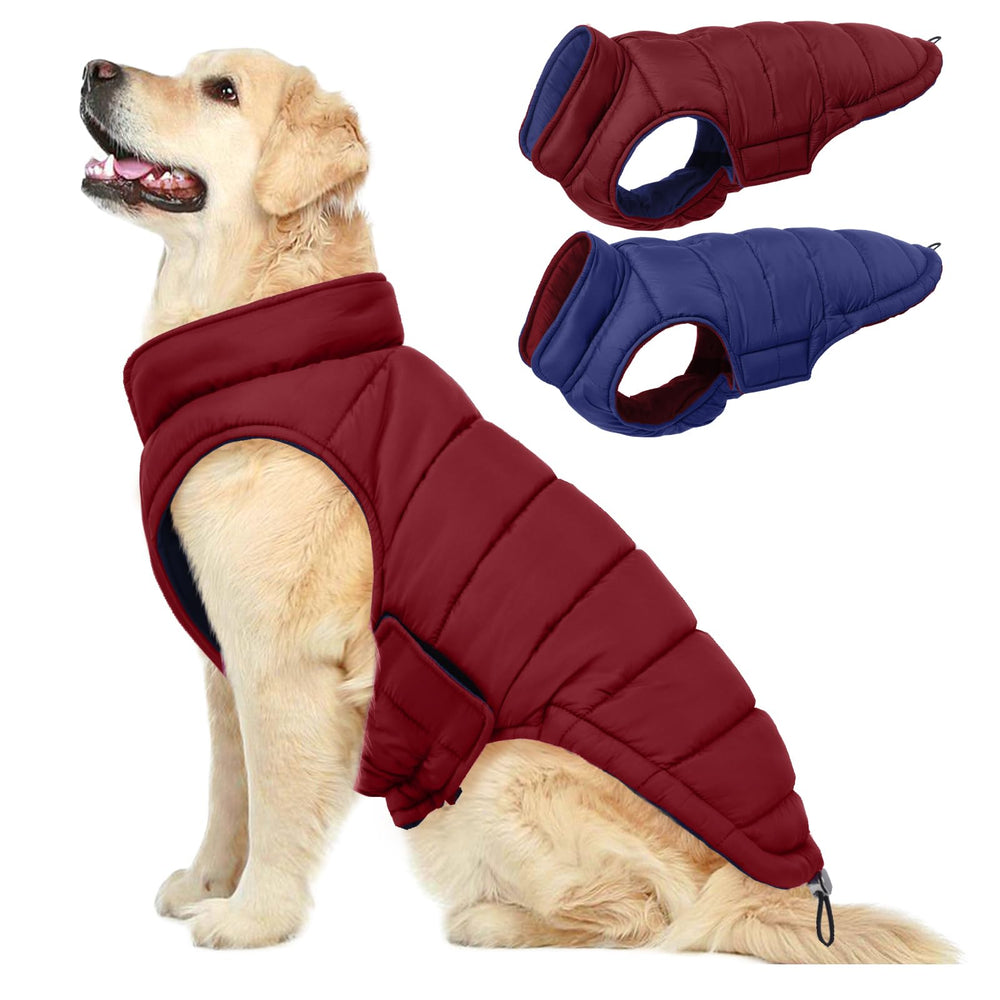 QBLEEV abrigo inversible para perro, dos caras para clima variable.
