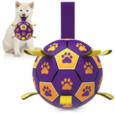 Balón fútbol con correas QDAN facilita interacción y ejercicio al aire libre para perros
