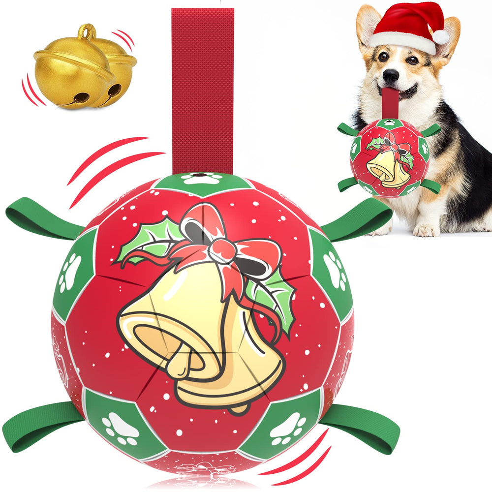 QDAN bolas para perros con correa, ideal para juego navideño en casa