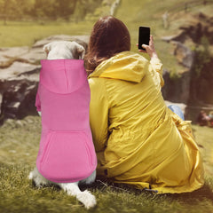 QDYU sudadera para perro grande rosa, interior suave para mayor confort.