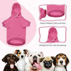 QDYU sudadera para perro grande rosa con bolsillo, útil para premios.