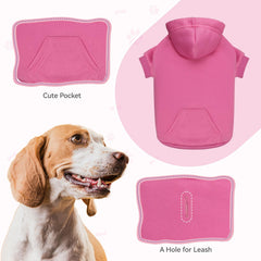 QDYU sudadera para perro grande rosa, diseño clásico para diario.