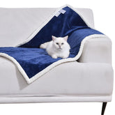 Manta Qeils para perros pequeños, frente con huellas, comodidad suave para mascotas.