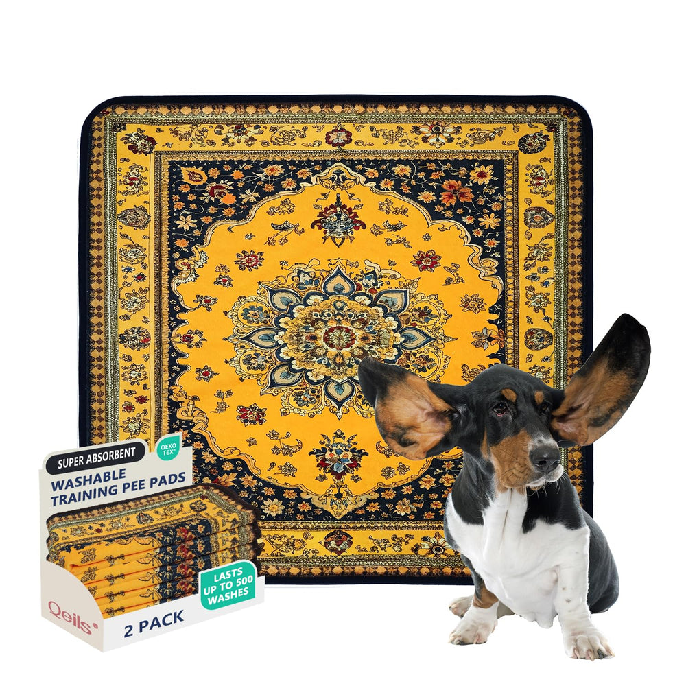 Tapete lavable Qeils 36x36 absorbente para entrenamiento canino.