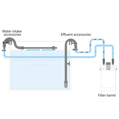 QIXIAMO salida-tubo-49cm para circulación eficiente del agua en acuarios.