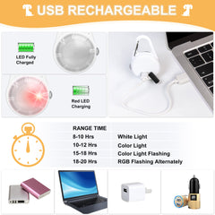 luz de collar recargable qiziyardall con hasta 20 horas de uso.