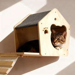 Qlfyuu estanterias pared gatos nivel 2, fomenta juego y escalada segura