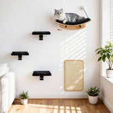 Qlfyuu estantes gato pared con almohadilla suave para descanso cómodo