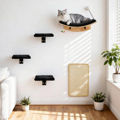 Qlfyuu estantes gato pared con almohadilla suave para descanso cómodo