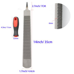 Lima Qlvily de acero al carbono, mango ergonómico para agarre seguro.