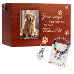Urna memorial QMoveltyF en madera, ideal para recordar a tu mascota.