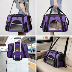 QQLe transportín para perros con malla aireada, comodidad durante el traslado.