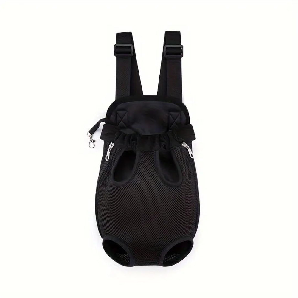 QQLe mochila transportadora para perro con malla ventilada frontal, ideal para visibilidad y confort.