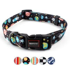 Collar QQPETS ajustable con estampado floral rosa multicolor para paseos diarios