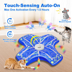 Qraxond activación táctil, el juguete inicia juego con toque para gatos curiosos