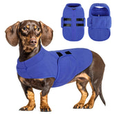 Queenmore chaqueta forro suave para perros, abrigo cálido para paseos de invierno.