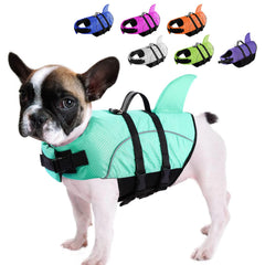 Queenmore chaqueta salvavidas perro, vista frontal, alta flotabilidad para nadar con seguridad.