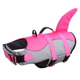 Queenmore chaqueta salvavidas para perro con aleta tiburón rosa mediano, alta flotación.
