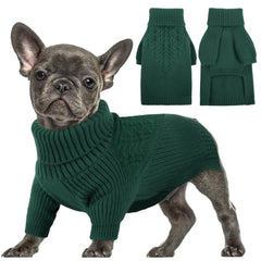 Queenmore sudadera para perro mediano con textura de punto suave para abrigo cálido.